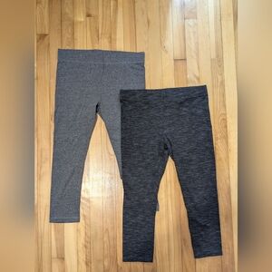 Original Nicole Miller Gray and Dark Gray Women's Capri Leggings (Set Of 2)